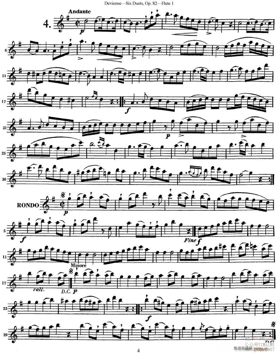 άѶСOp 82 Flute 1 NO 4()1