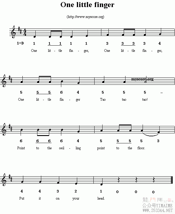 Ӣ�Ķ��裺Onelittlefinger(����)1