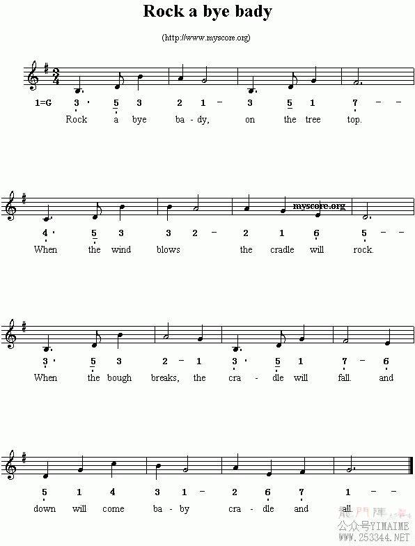 Ӣ�Ķ��裺Rockabyebady(����)1