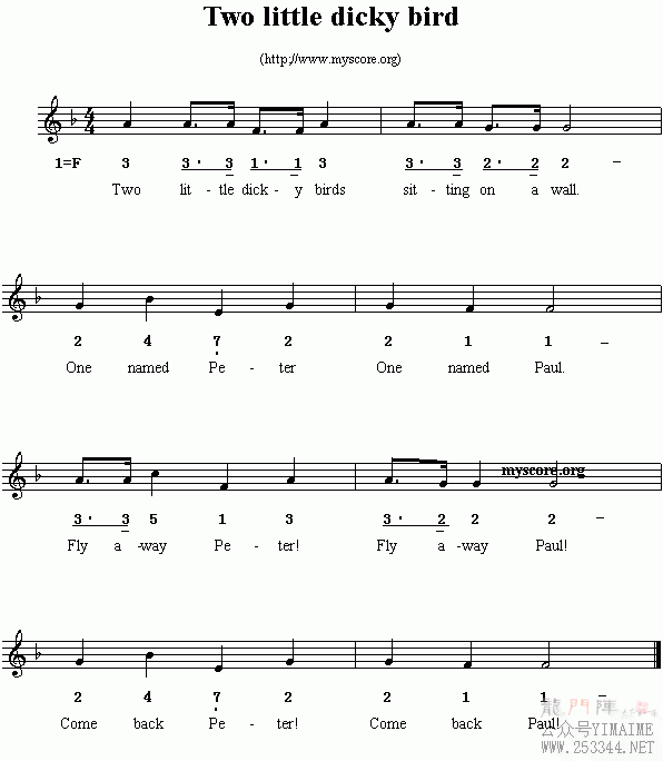 Ӣ�Ķ��裺Twolittledickybirds(����)1