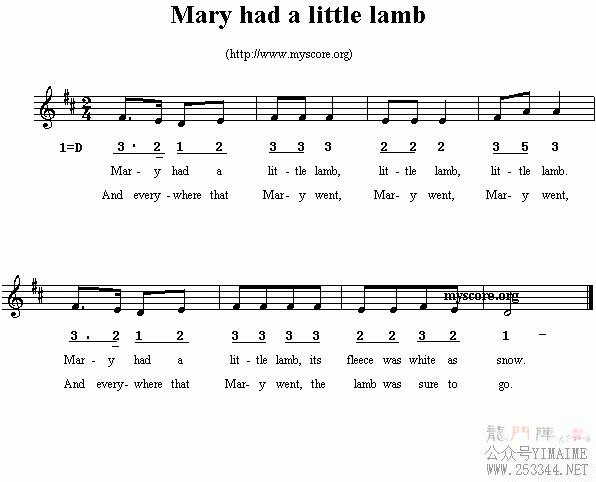 Ӣ�Ķ��裺Maryhadalittlelamb(����)1