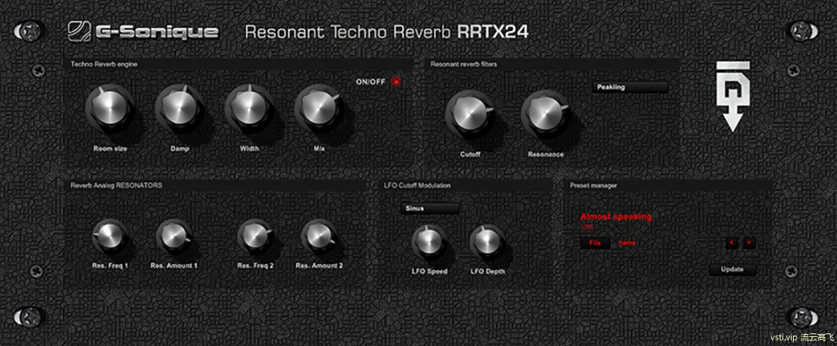 G-Sonique RRTX24 Resonant Techno Reverb 1.0 VST [WiN]Ч RRTX24ԶǴͳĻ죬һרΪƵĴ档صĹʹܹķΧ׵Ŀռʹƴͳ...