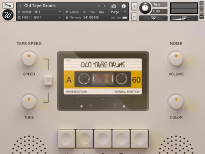 Wavesfactory Old Tape Drums v.2.0.1¼ƳɺʽŴڲšֹͣͣͿĴŴ˻˻ŴٶȺͺʽŴЧ KONTAKT